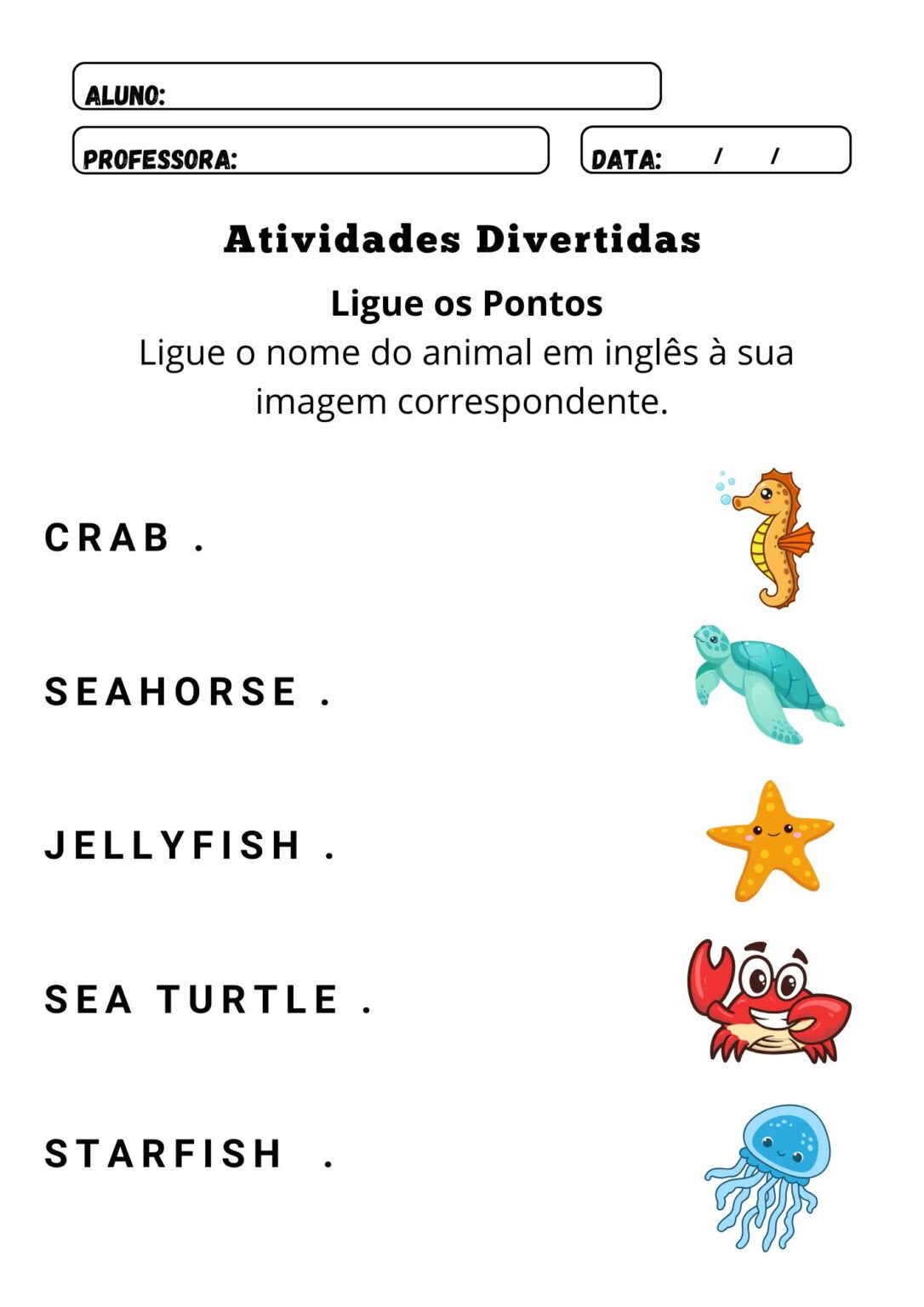 PLR - Aprendendo Inglês - Animais do Oceano (1)